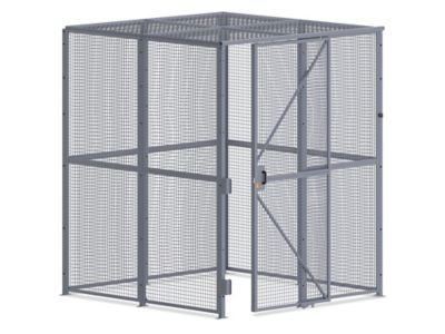 Wire Security Room with Sliding Door and Roof - 8 x 8 x 10', 4-Sided H-11003-4