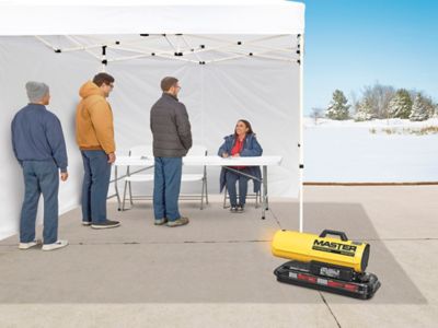 Portable Forced Air Heater - Multi-Fuel, 80,000 BTU H-11009 - ULINE