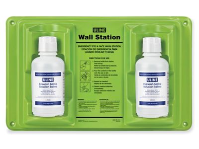 Uline Secondary Two-Bottle Eyewash Station - 32 oz Capacity H-11040