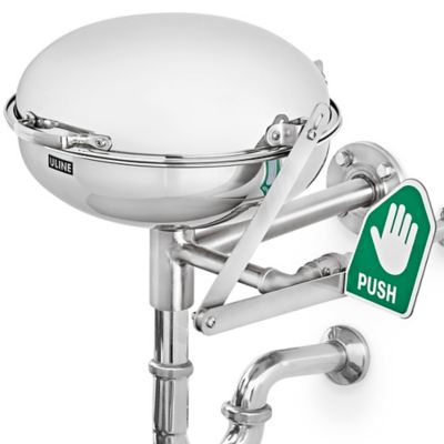 Uline Wall Mount Eyewash Station - Stainless Steel H-11049 - ULINE