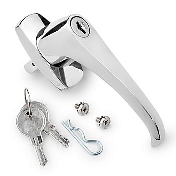 Chrome Handle with Keys for Storage Cabinets - Keyed Different H-1105-12