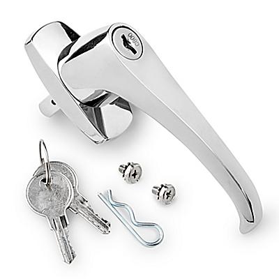Chrome Handle with Keys for Storage Cabinets - Keyed Different H-1105-12 -  Uline