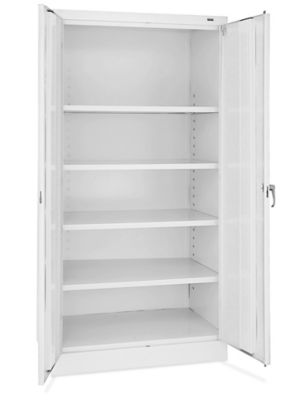 Armoire de rangement industriel – 36 x 18 x 72 po, blanc, assemblé H-1105AW  - Uline