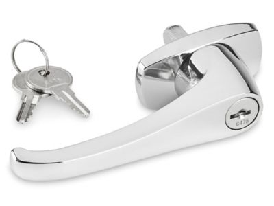 Chrome Handle with Keys for Storage Cabinets - Keyed Alike H-1105B-HAND