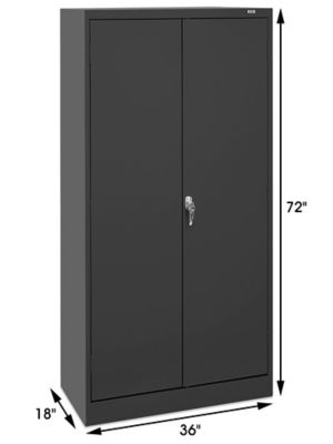 Plastic Storage Cabinet 36x22x72 - Black