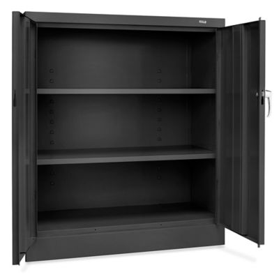 Under Counter Storage Cabinet - 36 x 18 x 30, Unassembled, Black H-8529BL  - Uline