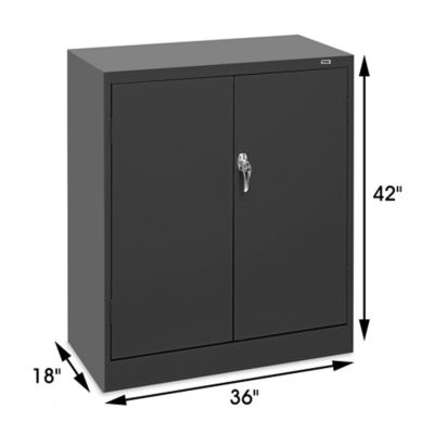 Janitorial Cabinet - 36 x 18 x 64, Black H-10658BL - Uline