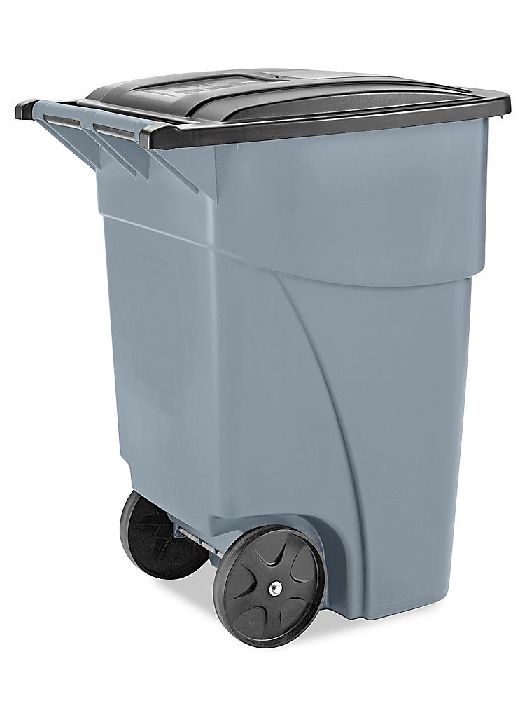 Rubbermaid® Trash Can with Wheels - 50 Gallon, Gray