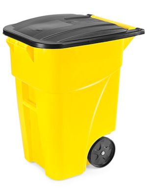 Uline Trash Can with Wheels - 35 Gallon, Green