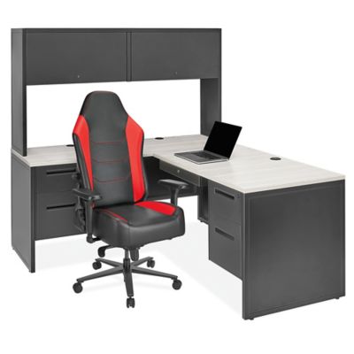 Leather Gaming Chair - Black/Red H-11087R - ULINE