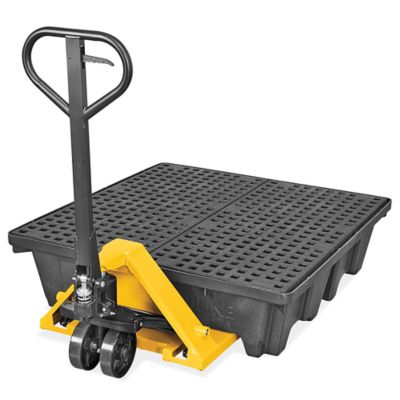 4 Drum Black Spill Containment Pallet H-11101 - ULINE