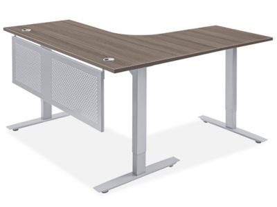 Downtown Adjustable Height L-Desk - 60 x 60 x 24