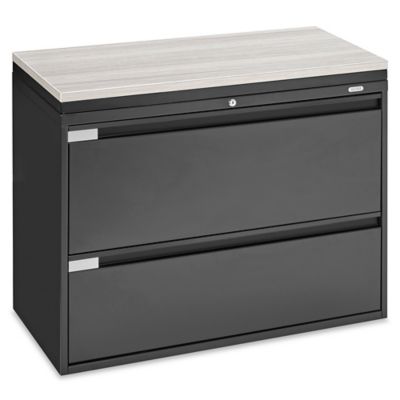 Industrial Office L-Desk with Hutch – 66 x 72”, Gray Top, Black Base