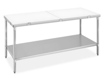 Poly Top Stainless Steel Worktable - 72 x 30" H-11201 - Uline