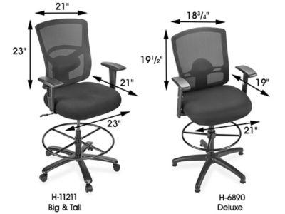 Big and Tall Mesh Work Stool H-11211 - ULINE