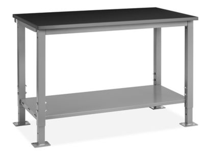 Lab Workbench with Bottom Shelf - 48 x 30", Phenolic Top H-11218