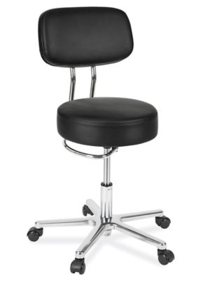 Vinyl Lab Stool with Backrest