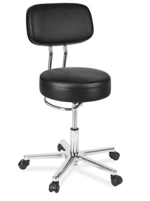  Tabouret de laboratoire en vinyle avec dossier – 18 à 23 po