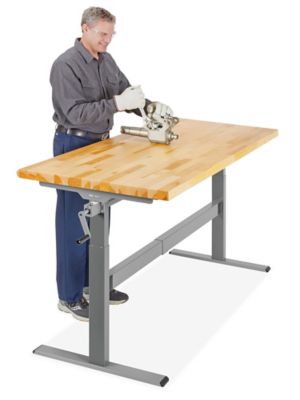 Manual Adjustable Height Workbench - Standard, 72 x 30