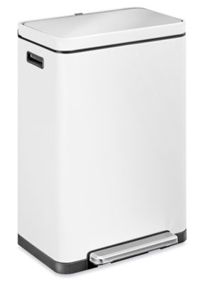 Uline Step-On Trash Can - White H-11238W