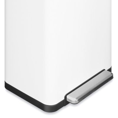Uline Step-On Trash Can - White