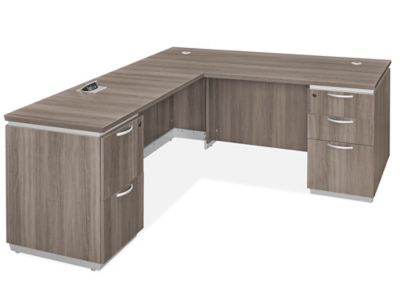 Downtown Executive L-Desk - 66 x 78", Gray