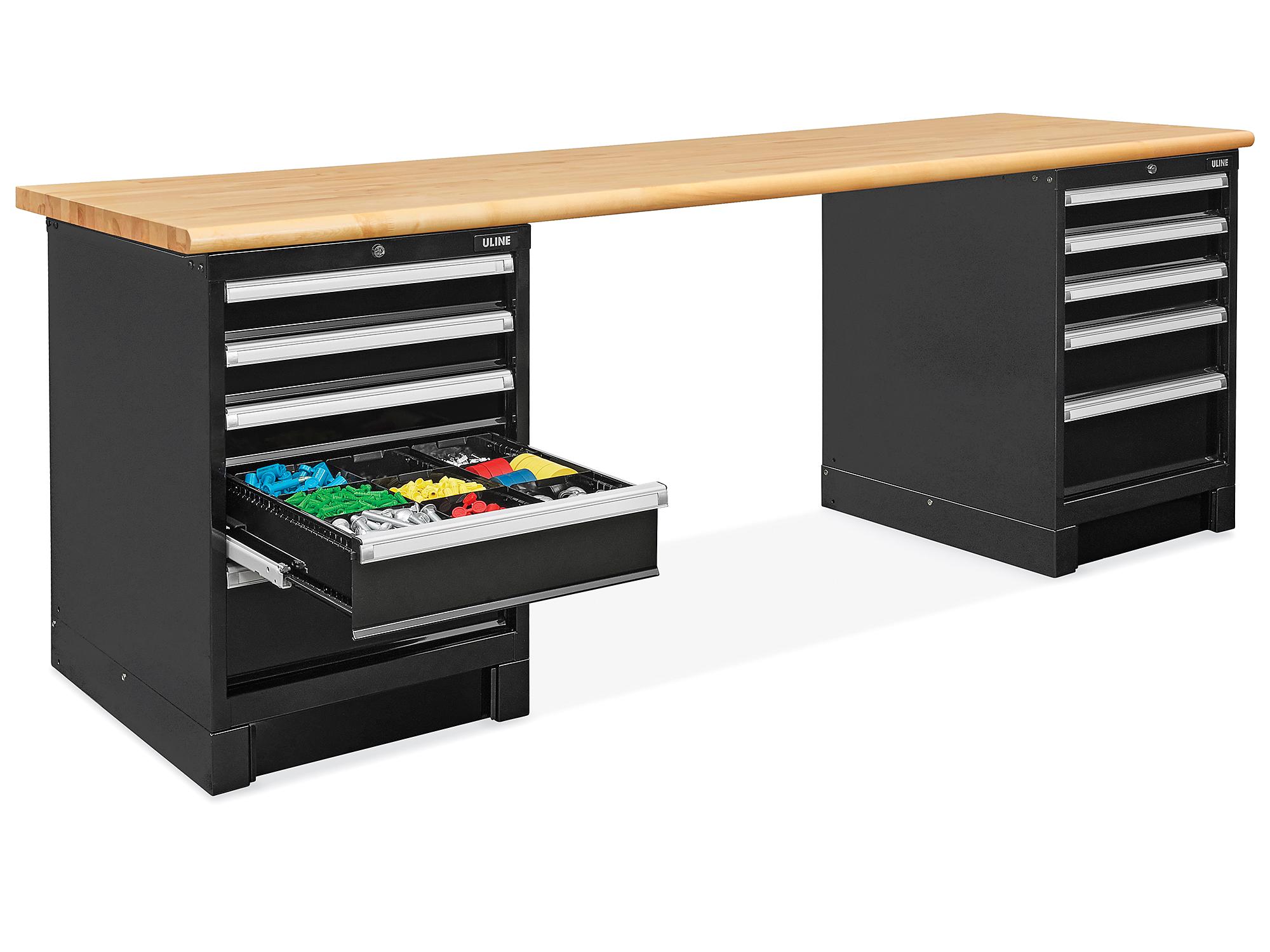 Modular Drawer 2-Pedestal Workbench - 96 x 30 Modular Drawer 2-Pedestal Workbench - 96 x 30