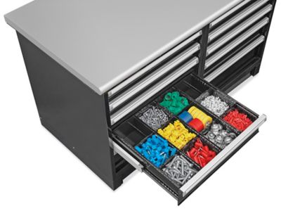 Modular Drawer 2-Pedestal Island Workbench - 60 x 30