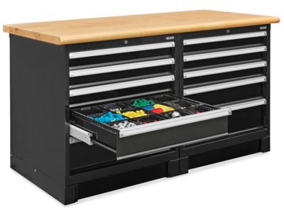Modular Drawer 2-Pedestal Island Workbench - 60 x 30