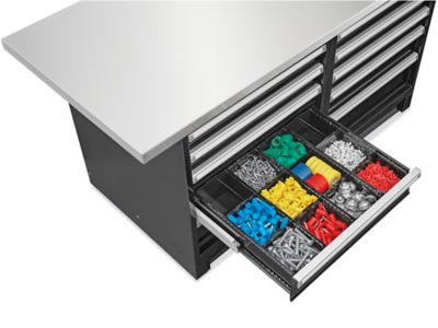 Modular Drawer 2-Pedestal Island Workbench - 72 x 30