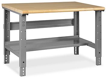Industrial Packing Table - 48 x 30", Maple Top with Rounded Edge H-1128-MAP