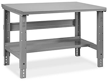 Industrial Packing Table - 48 x 30", Steel Top H-1128-STEEL