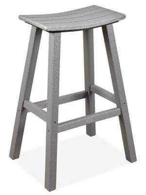 Polywood&reg; Saddle Stool - 30", Gray H-11324GR