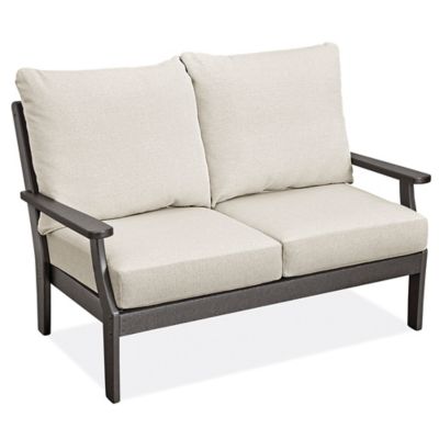 Polywood&reg; Deep Seating Loveseat - Dune H-11333DUNE