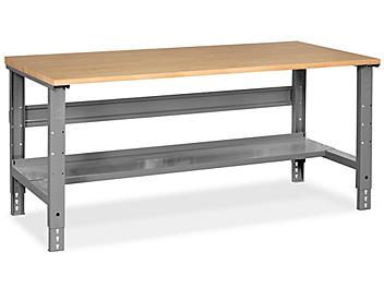 Industrial Packing Table - 60 x 30", Maple Top with Square Edge H-1135-SMAP