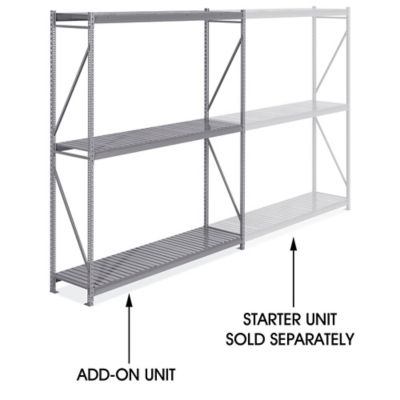 Add-On Unit for Bulk Storage Rack - Steel Decking, 96 x 24 x 120