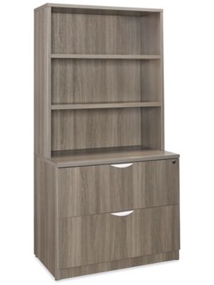 Downtown Lateral File Cabinet with Hutch H-11438GR