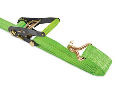 Uline Hi-Vis Ratchet Tie-Down - U-Hook, 2" x 27', 5,000 lb Capacity H-11629