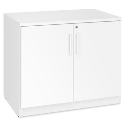 Designer Storage Cabinet - 2-Shelf, White