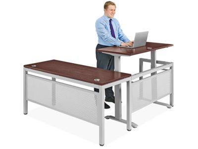 Downtown L-Desk with Adjustable Height Return - 60 x 72