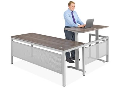 Downtown L-Desk with Adjustable Height Return - 72 x 78