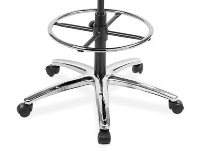 Leather Fashion Stool - Black H-11688BL - ULINE
