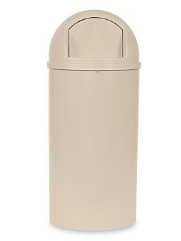 Rubbermaid&reg; Domed Trash Can - 25 Gallon, Beige H-1197BE