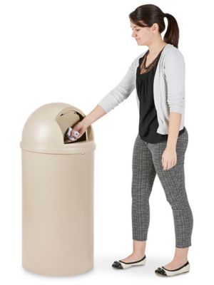 Rubbermaid® Domed Trash Can - 25 Gallon, Beige