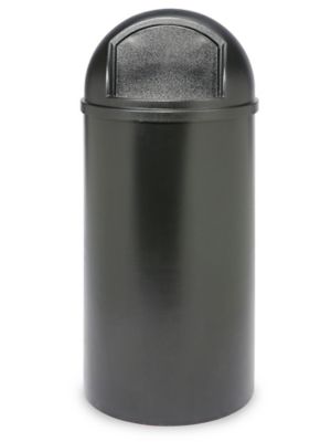 Rubbermaid&reg; Domed Trash Can - 25 Gallon, Black H-1197BL