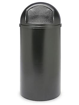 Rubbermaid&reg; Domed Trash Can - 25 Gallon, Black H-1197BL