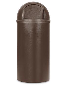 Rubbermaid&reg; Domed Trash Can - 25 Gallon, Brown H-1197BR