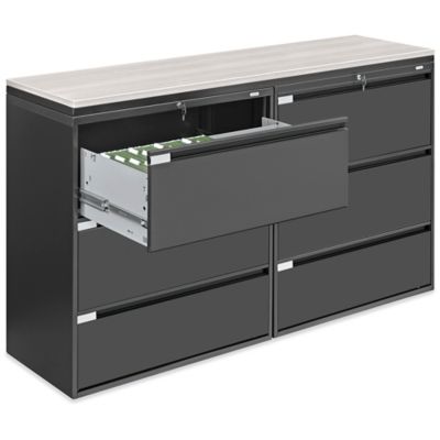 Industrial Storage Credenza - 6 Drawer, Gray Top H-12028 - ULINE