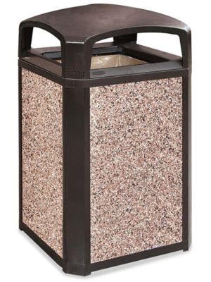 Rubbermaid&reg; Landmark Series&reg; Trash Can - 50 Gallon, Brown, Dome Top H-1209BR