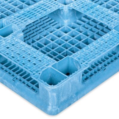 Plastic Pallets - Blue - 43-1/16 x 31 x 5-1/2